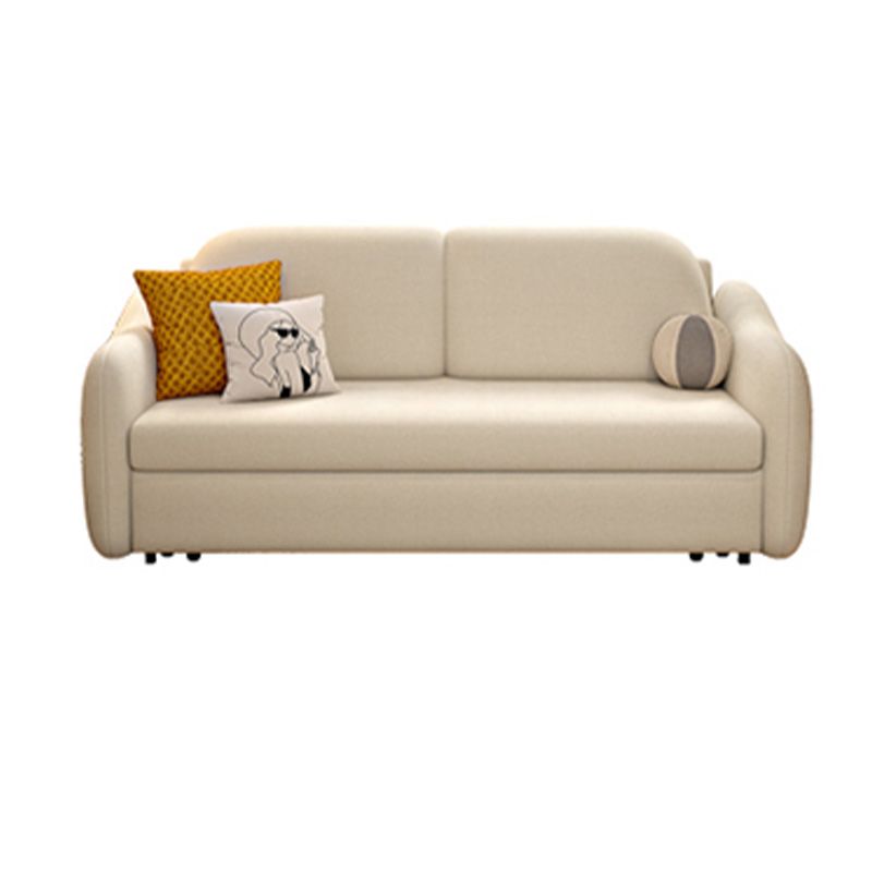 Scandinavian Sleeper Sofa White Convertible Sofas with Storage Clearhalo 'furn' 'furn_futons' 'Furniture' 'Futons & Daybeds' 'Futons' 'Living Room Furniture' 1200x1200_5bab0128-26a9-4e9a-8274-7f3606b12e8b