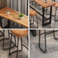 Modern 1/9 Pieces Bar Table Set Rectangle Pine Wood Counter Table with High Stools