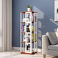 3/4/6-Shelf Contemporary Bookcase Metal Book Shelf Wooden Shelves for Living Room