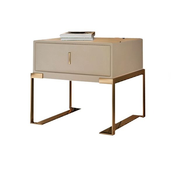 Cama de madera sólida patas de noche incluidas mesa nocturna con 1-drawer