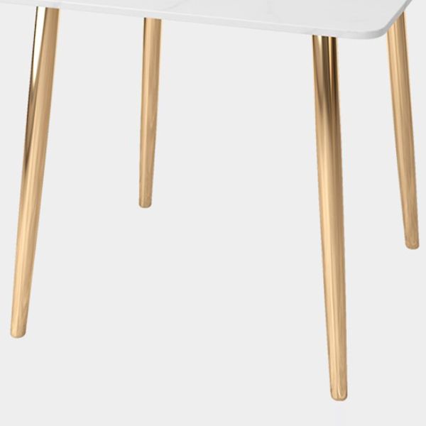 Glam Style Stone Top Dining Table with Gold 4 Legs for Living Room Clearhalo 'Dining Tables & Seating' 'Dining Tables' 'dining_table' 'furn' 'furn_dining_table' 'Furniture' 'Kitchen & Dining Furniture' 1200x1200_5bb0b1c3-becb-46e8-8eca-4b1468a3dff9