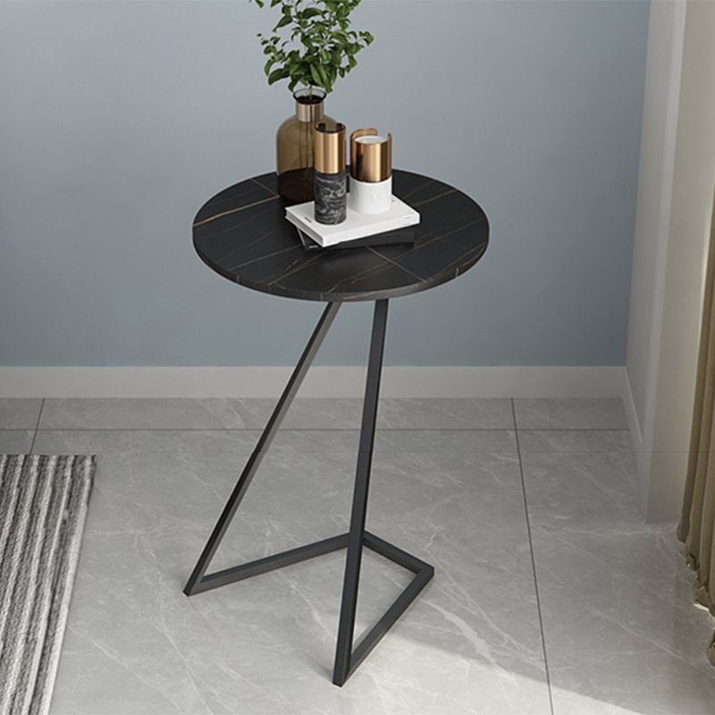 Contemporary Frame End Table Round Side End Table for Living Room Clearhalo 'Coffee & Accent Tables' 'End & Side Tables' 'end_side_tables' 'furn' 'furn_end_side_tables' 'Furniture' 'Living Room Furniture' 1200x1200_5bb1fe31-3ca4-44b0-ab9a-66dcf6bff5cb
