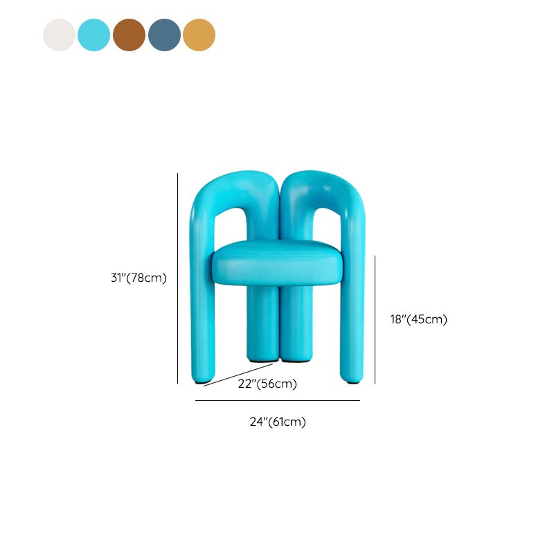 Modern Contemporary Upholstered Arm Chair Open Back Dining Chair for Dining Room Clearhalo 'Dining Chairs' 'Dining Tables & Seating' 'dining_chair' 'furn' 'furn_dining_chair' 'Furniture' 'Kitchen & Dining Furniture' 1200x1200_5bb310a8-8337-4caf-877b-487b7185c353