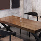 Industrial 1/4/5 Pieces Dining Set Rectangle Pine Wood Dining Table for Dining Room