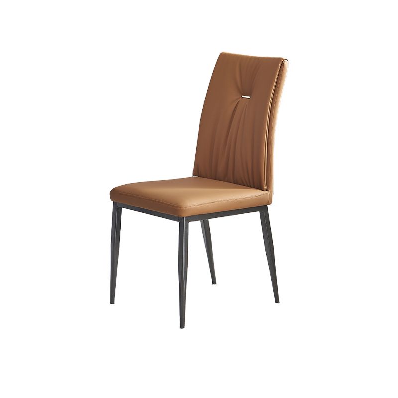 Industrial Metal Dining Room Chairs Leather Armless Dining Chairs for Home Use Clearhalo ' kitchen&dining_furn' 'Dining Chairs' 'Dining Tables & Seating' 'dining_chair' 'furn' 'furn_dining_chair' 'Furniture' 'furniture_dining_chair' 'Kitchen & Dining Furniture' 'kitchen' 1200x1200_5bb485fd-e1e6-4947-93da-102645de6644