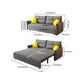 Gray Sleeper Sofa 34.25" Wide Faux leather Sofa Bed with Upholstered