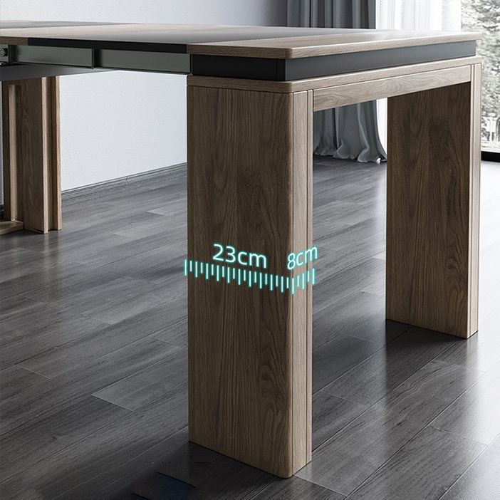 Tavolo da pranzo in legno moderno rettangolo estendibile per piccoli spazi