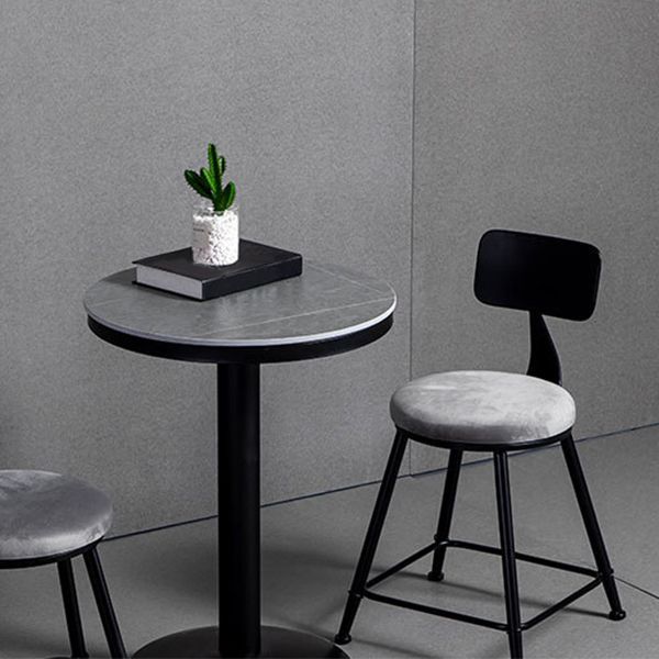 Industrielles rundes Bartisch-Set, 1/2/3-teilig, gesinterter Stein-Bartisch-Set für das Esszimmer