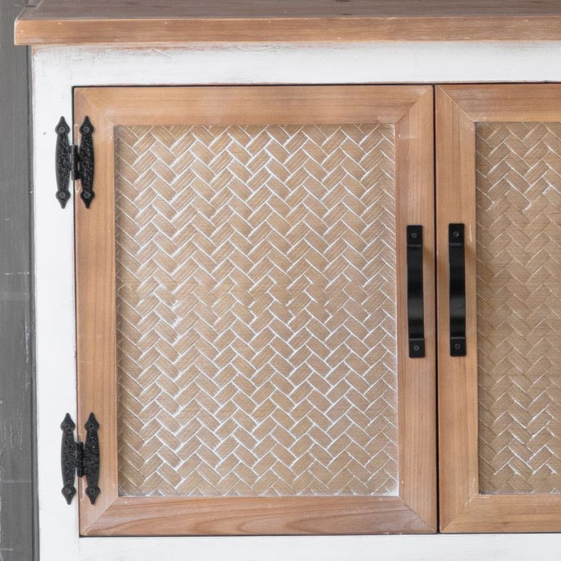 Bois en détresse 1 - Accent Points étagères industrielles comprenant une armoire avec des tiroirs