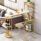 Stone Top Bar Table 42-inch Height Top Glam Style Bistro Table Clearhalo 'Bar Furniture' 'Bar Tables' 'bar_tables' 'furn' 'furn_bar_tables' 'Furniture' 'furniture_bar_tables' 'Kitchen & Dining Furniture' 1200x1200_5bb7fa4e-583d-48df-aea8-a6d7d57d0dbb