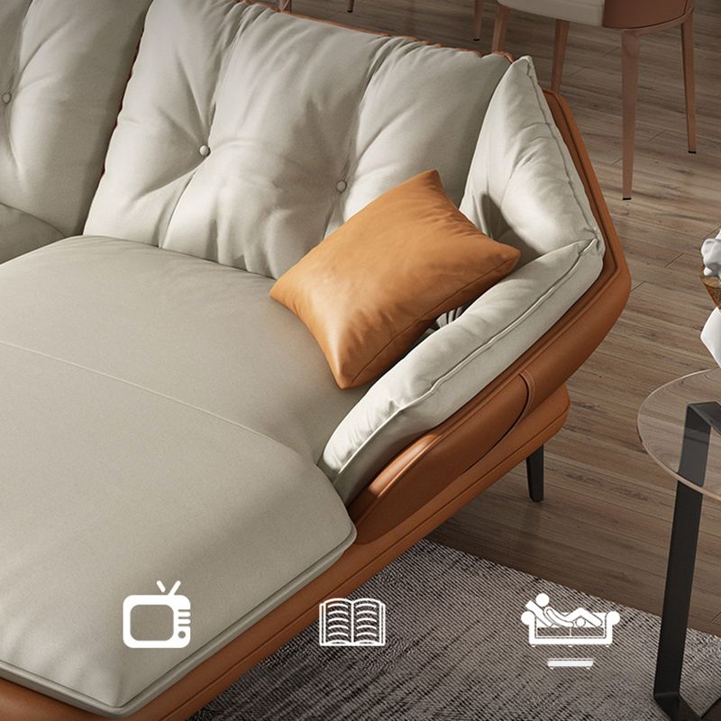 Sezione vera in pelle vera trapuntata BEIGE BEIGE CUSCIONI NEZIONALE