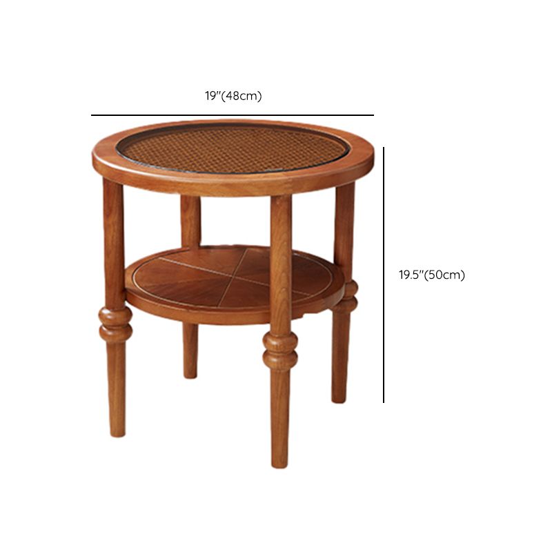 Modern Round Cocktail Table Glass Top Coffee Cocktail Table with Shelf Clearhalo 'Coffee & Accent Tables' 'Coffee Tables' 'coffee_tables' 'furn' 'furn_coffee_tables' 'Furniture' 'Living Room Furniture' 1200x1200_5bbbfdb3-7e14-4da3-afd3-539652d4a99a