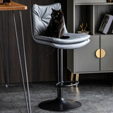 Scandinavian Metal Stool Faux Leather Upholstered Counter Stool in Matte Finish Clearhalo 'Bar Furniture' 'Bar Stools' 'bar_stools' 'furn' 'furn_bar_stools' 'Furniture' 'Kitchen & Dining Furniture' 1200x1200_5bbceca2-ccf8-41d6-9df2-0e53ae651cc7