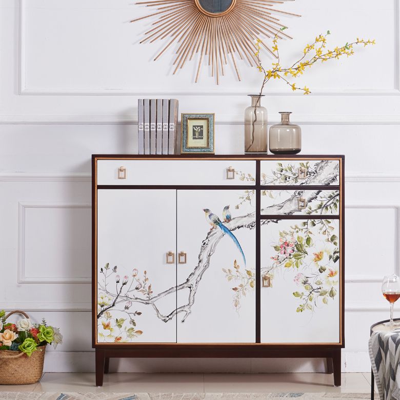 Armadietto di sideboard in legno massiccio con cassetti tavolo da sideboard contemporanei