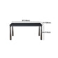 Modern Black Rectangle Dining Table Set 1/4/5/7 Pieces Dinette Set with Sintered Stone Top