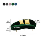 Ultra-Modern Curved Sofa with Tight Back and Tuxedo Arm for Apartment