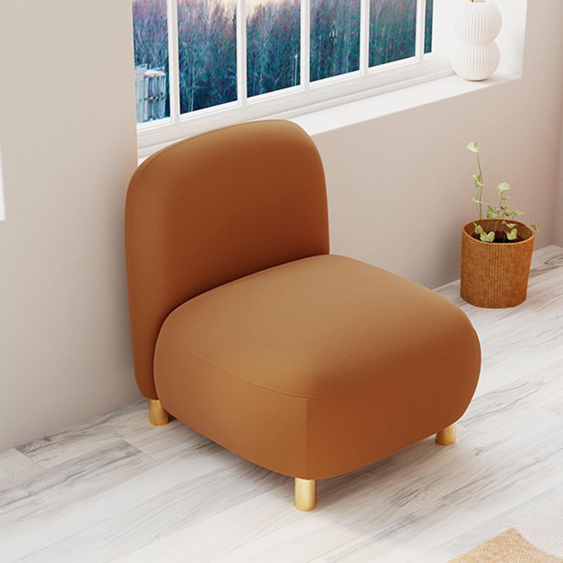 Contemporary Faux Leather Standard Sofa Square Arm Sofa for Living Room