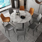 Contemporary Round Dining Table Sintered Stone Table with 4 Ash Solid Wood Legs Clearhalo ' dining_table' 'Dining Tables & Seating' 'Dining Tables' 'furn' 'furn_dining_table' 'Furniture' 'furniture_dining_table' 'Kitchen & Dining Furniture' 'kitchen&dining_furn' 'kitchen' 'kitchen_dining_table' 1200x1200_5bbed0d1-8896-44ea-9659-33b7bb38daec