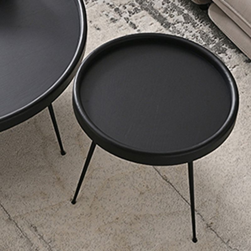 Scandinavian 3 Legs Coffee Table Round Wooden Coffee Table for Living Room Clearhalo 'Coffee & Accent Tables' 'Coffee Tables' 'coffee_tables' 'furn' 'furn_coffee_tables' 'Furniture' 'Living Room Furniture' 1200x1200_5bbeedc8-2a23-4e19-971b-1457e5144207