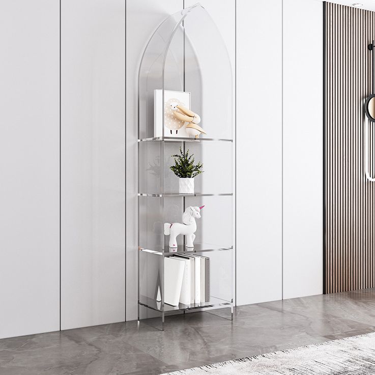 Bibliothèque d'étagère standard de bibliothèque acrylique glam pour la salle d'étude 9.8 "W