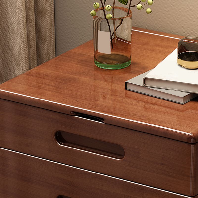 Traditional Solid Wood 2 Drawers Vanity Table with Mirror and Stool