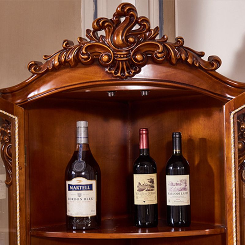 Tradizionale olio in rovere porta porte in vetro a buffet con porte