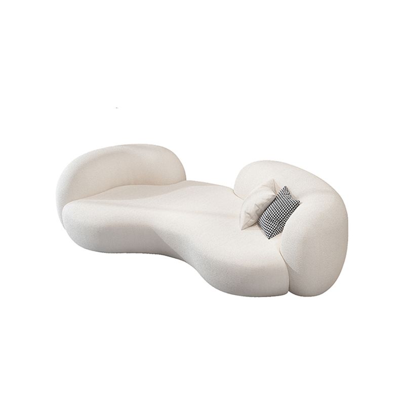 Moderne kameel achterbank 27,56 "High Round Arm Sofa voor appartement, wit