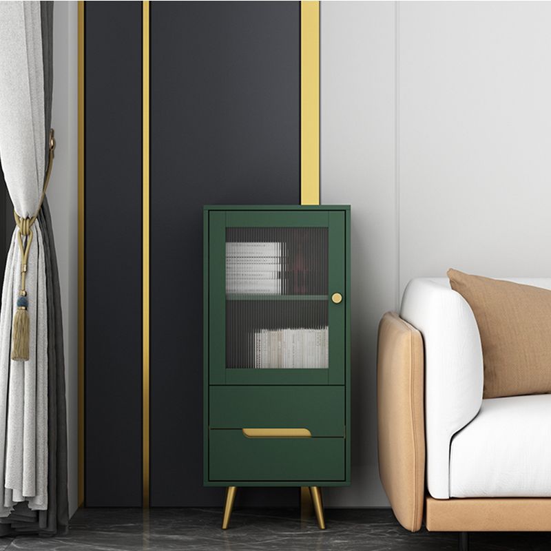 Modern Wooden Accent Cabinet with 2 Drawers and Glass Door Cabinet Clearhalo 'Cabinets & Chests' 'cabinets_chests' 'furn' 'furn_cabinets_chests' 'Furniture' 'Living Room Furniture' 1200x1200_5bc1a063-56a5-4846-9046-73c76e5bf269