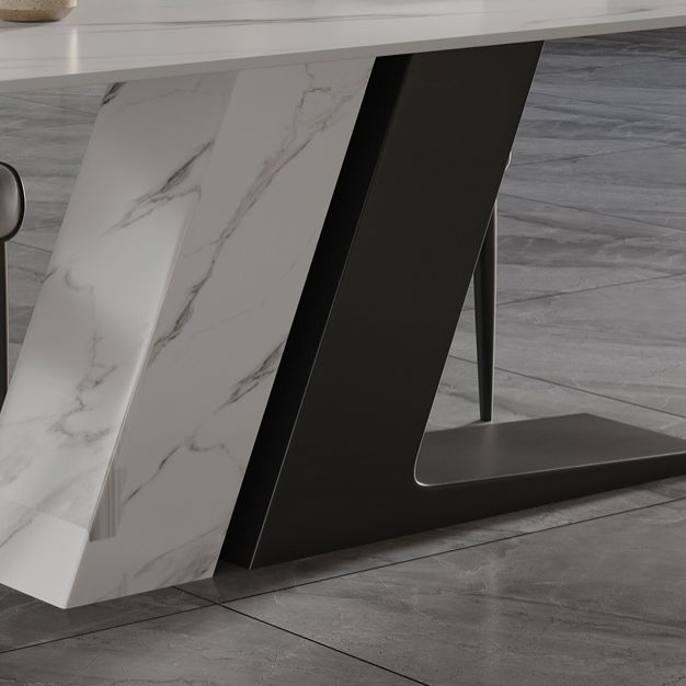 Modern Style 1/3/4/5/7 Pieces Dining Sintered Stone Dining Table Set for Kitchen Clearhalo 'Dining Room Sets' 'Dining Tables & Seating' 'dining_room_set' 'furn' 'furn_dining_room_set' 'Furniture' 'furniture_dining_room_set' 'Kitchen & Dining Furniture' 1200x1200_5bc306b6-8dd6-43bb-bdbd-8935b8e6e394