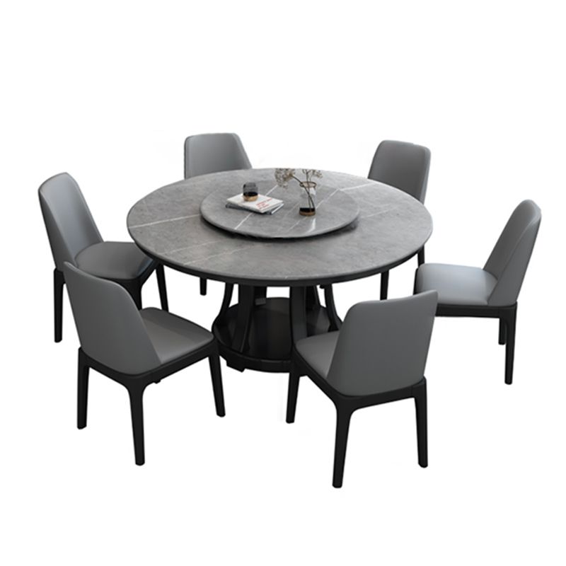 Contemporary Sintered Stone Round Dining Table Standard Kitchen Dining Table with Pedestal Base Clearhalo ' dining_table' 'Dining Tables & Seating' 'Dining Tables' 'furn' 'furn_dining_table' 'Furniture' 'furniture_dining_table' 'Kitchen & Dining Furniture' 'kitchen&dining_furn' 'kitchen' 'kitchen_dining_table' 1200x1200_5bc342b8-50eb-444d-a6c0-b1f1aad92678
