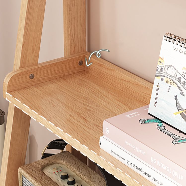 Libreria di libreria di gomma a scala aperta contemporanea libreria verticale in legno