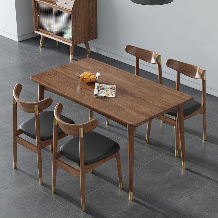 Contemporary Standard Brown Dining Table Solid Wood Rectangle Dining Table for Kitchen Clearhalo ' dining_table' 'Dining Tables & Seating' 'Dining Tables' 'furn' 'furn_dining_table' 'Furniture' 'furniture_dining_table' 'Kitchen & Dining Furniture' 'kitchen&dining_furn' 'kitchen' 'kitchen_dining_table' 1200x1200_5bc39739-0805-453f-94a3-326e40ef6ada