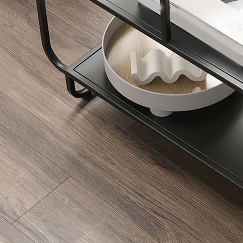 Sled Accent Side Table Metal Side End Snack Table with Shelf