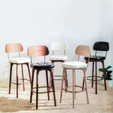 Industrial Style Counter Stools Wood Upholstered Bar Stools Bristol with Square Seat Clearhalo 'Bar Furniture' 'Bar Stools' 'bar_stools' 'furniture_bar_stools' 'Kitchen & Dining Furniture' 'kitchen&dining_furn' 'kitchen' 'kitchen_furn' Furniture' 1200x1200_5bc3ed92-c13c-4d01-9aab-c73eb1526591