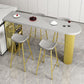 Glam Style Bar Table Gray Top Pub Table with Cabinet for Dining Room Clearhalo 'Bar Furniture' 'Bar Tables' 'bar_tables' 'furn' 'furn_bar_tables' 'Furniture' 'furniture_bar_tables' 'Kitchen & Dining Furniture' 'kitchen&dining_furn' 'kitchen' 1200x1200_5bc56cb3-f93b-44f6-8d46-429c3cd08039