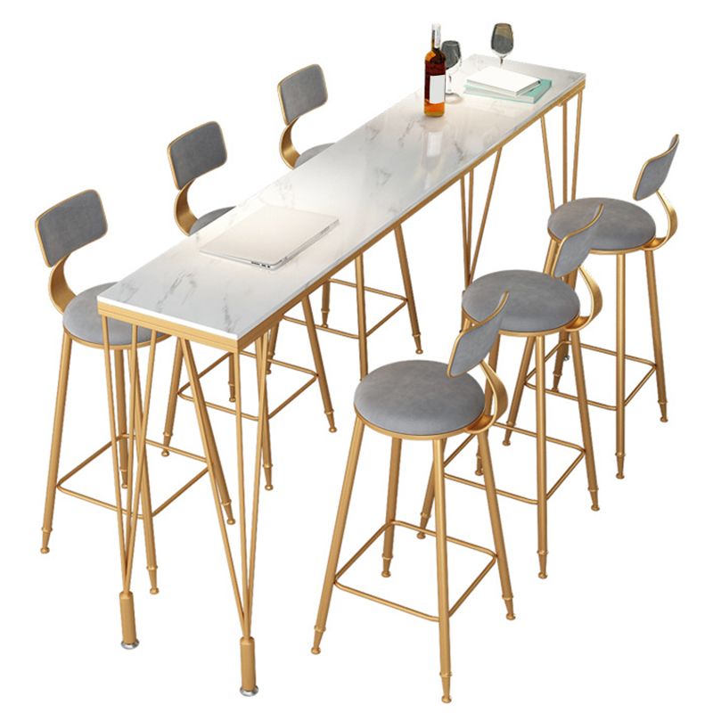 1/4/7 Pieces Pub Dining Set Modern Faux Marble Bar Stool and Table Set Clearhalo 'Bar Furniture' 'furn' 'furn_home_bar_bar_sets' 'Furniture' 'Home Bars & Bar Sets' 'home_bar_bar_sets' 'Kitchen & Dining Furniture' 1200x1200_5bc63646-f075-4293-9f32-3fd8bbd571f1