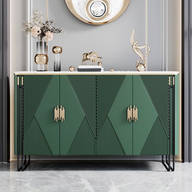 Tavolo a buffet in marmo a buffet glam con porte per sala da pranzo