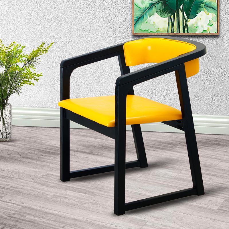 Modern Wood Indoor-Outdoor Chair with Arm Home Open Back Dining Side Chair Clearhalo ' kitchen&dining_furn' 'Dining Chairs' 'Dining Tables & Seating' 'dining_chair' 'furn' 'furn_dining_chair' 'Furniture' 'furniture_dining_chair' 'Kitchen & Dining Furniture' 'kitchen' 1200x1200_5bc7199d-6fcd-4768-874a-522765189c85