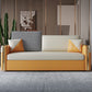 Square Arm Modern Faux Leather Stain Resistant Bed Sofa Couch