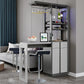 Modern Rectangle Bar Table Artificial Wood Table with Wine Cabinet for Living Room Clearhalo 'Bar Furniture' 'Bar Tables' 'bar_tables' 'furn' 'furn_bar_tables' 'Furniture' 'Kitchen & Dining Furniture' 1200x1200_5bc7c462-3323-40b7-a2f5-70c9cf43930d