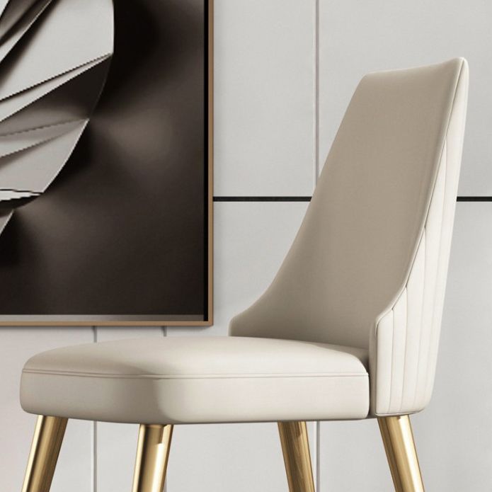 Nordic Glam Stuhl Stühle Armless Stuhl für Küche mit Metallbeinen