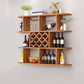 Pastelero de vino montado en la pared de madera moderno 9.2 "W x 41.2" H Vemating Hings