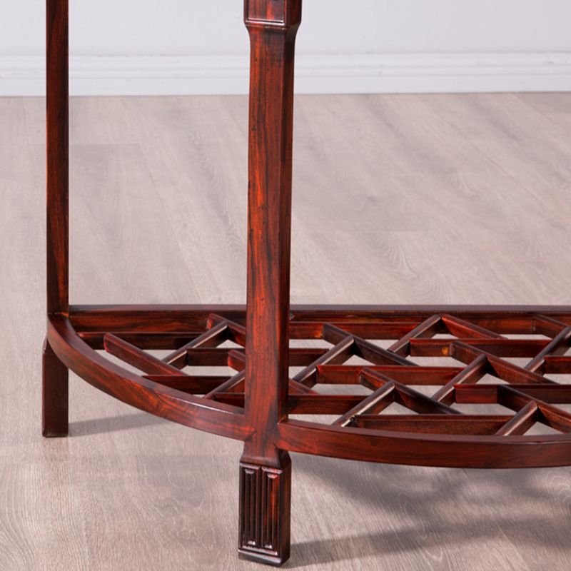 Mesa de la consola contemporánea de la mitad de la luna Sofá de la consola de madera marrón oscura