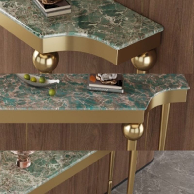 Glam Free Form End Table with Stainless Steel Bracket for Hall