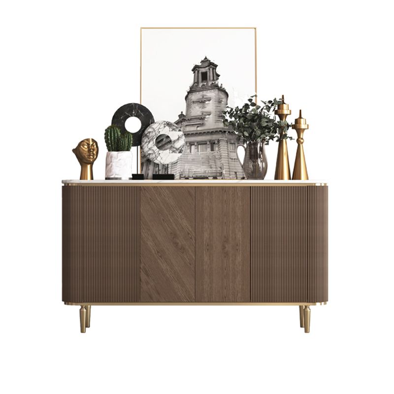 Glam Sideboard Cabinet Marble Sideboard Tavolo con porte per sala da pranzo