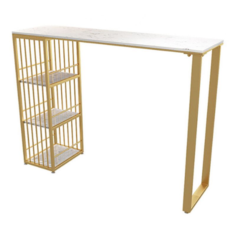 Stone Bar Table Traditional Luxury Rectangle Bar Table with Sled Base Clearhalo 'Bar Furniture' 'Bar Tables' 'bar_tables' 'Furniture' 'furniture_bar_tables' 'Kitchen & Dining Furniture' 1200x1200_5bcd2ce0-3acf-474f-a548-48eb25a5c787