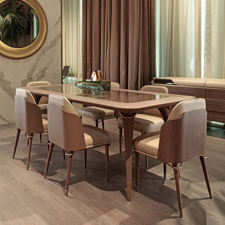 Armless Dining Chairs Glam Faux Leather Side Chairs for Dining Room Clearhalo 'Dining Chairs' 'Dining Tables & Seating' 'dining_chair' 'furn' 'furn_dining_chair' 'Furniture' 'furniture_dining_chair' 'Kitchen & Dining Furniture' 1200x1200_5bcd334d-60a4-4700-ac68-acb3bc1c9440