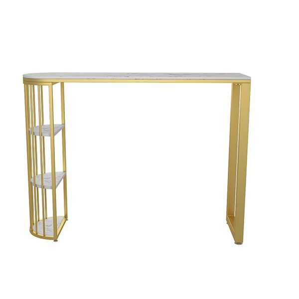 1/3 pezzi Glam Iron Bar Set Set di Bistro in marmo in finto bianco con scaffale