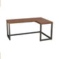 Industrial Home Office Writing Desk Solid Wood L-Shape Office Desk