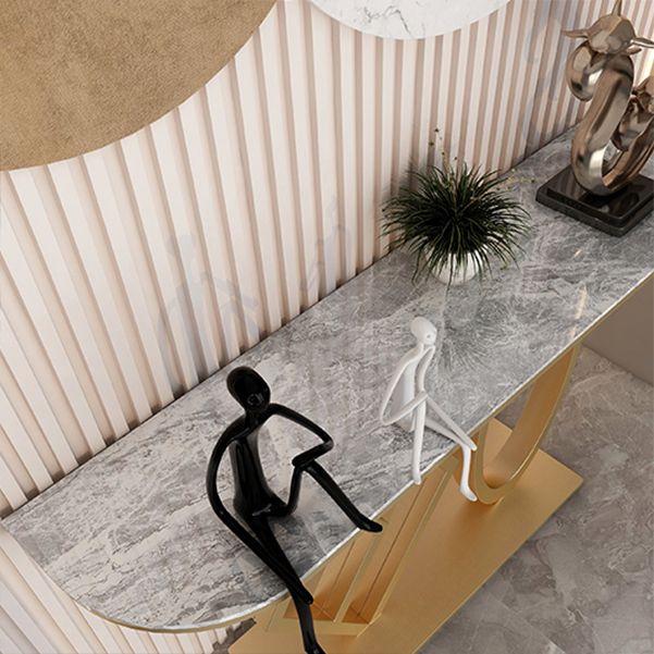 Tavolo accento console glam a metà luna